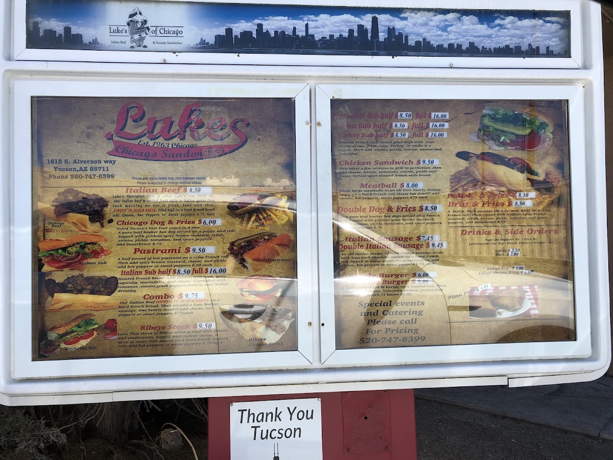 Luke's Italian Beef Menu - Image 3